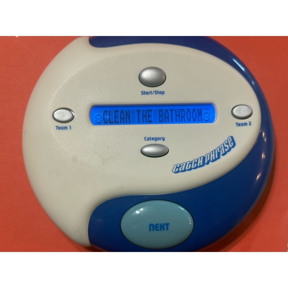 Vintage Hasbro Catch Phrase Electronic Handheld Party Game Blue Tested Working